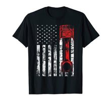 Load image into Gallery viewer, Patriotic Auto & Diesel Mechanic USA Flag Piston T-shirt