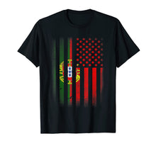 Load image into Gallery viewer, Portuguese American Flag T-shirt Portugal Usa America