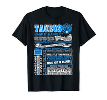 Load image into Gallery viewer, Taurus Hard To Handle One Of A Kind Zodiac Tshirt