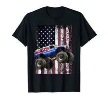 Load image into Gallery viewer, Monster Truck American Flag Racing USA Patriotic T-Shirt