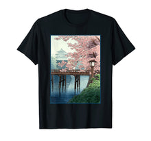 Load image into Gallery viewer, Japanese Cherry Blossom tshirt Japanese Woodblock Art tee