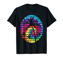 Load image into Gallery viewer, Rainbow Tie Dye With Palm Trees Beach Tropical Cool T-Shirt