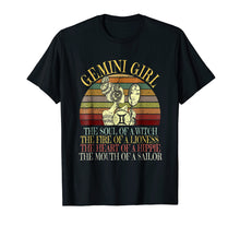 Load image into Gallery viewer, Gemini Girl Zodiac Sign T Shirt May & June Birthday Women