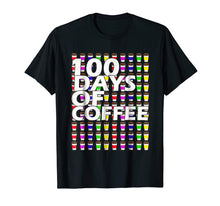 Load image into Gallery viewer, Coffee Teacher Shirt 100 Coffee Cups 100th Day School