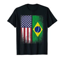 Load image into Gallery viewer, Brazil Usa Flag Brazilian American Gift Bandeira do Brasil L