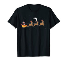 Load image into Gallery viewer, Christmas Penguin Riding Sled With Santa Hat Cute Funny Gift T-Shirt-1986845