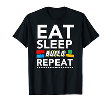 Load image into Gallery viewer, Eat Sleep Build Repeat Building Blocks Bricks Master Builder