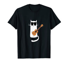 Load image into Gallery viewer, Funny Cat Wearing Sunglasses Playing Ukulele T-Shirt-866889