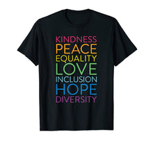 Load image into Gallery viewer, Peace Love Inclusion Equality Diversity Human Rights T-Shirt-173051