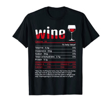 Load image into Gallery viewer, Wine Thanksgiving Food Nutrition Facts Matching Group gifts T-Shirt
