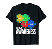 Load image into Gallery viewer, Light It Up Blue Puzzle Inspirational Autism Awareness Gift T-Shirt-158083