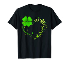 Load image into Gallery viewer, Heart Shamrock Butterfly Happy St Patrick's Day Gifts T-Shirt-517295