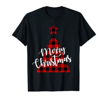 Load image into Gallery viewer, Christmas Tree Red Buffalo Plaid Merry Christmas Gift T-Shirt