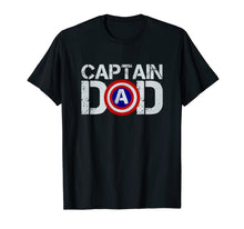 Load image into Gallery viewer, Mens Dad's Birthday Captain Dad Superhero T-Shirt
