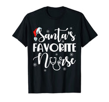 Load image into Gallery viewer, Santa's Favorite Nurse Merry Christmas T-Shirt