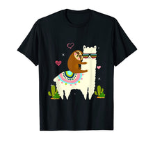 Load image into Gallery viewer, Sloth riding llama Funny Gift for Kids Girls Women T shirt-504050