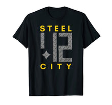 Load image into Gallery viewer, Pittsburgh Steel City 412 Strong Metal Design T-Shirt-4013807