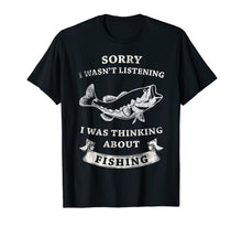 Load image into Gallery viewer, i was thinking about Fishing Gift Funny Distressed Classic T-Shirt