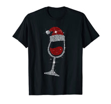 Load image into Gallery viewer, Wine Glasses Santa Hat Christmas Funny Wine Lover Gift T-Shirt