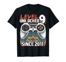 Load image into Gallery viewer, Level 9 Unlocked Awesome 2011 Video Game 9th Birthday Gift T-Shirt-762920