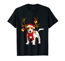 Load image into Gallery viewer, Santa jack russell gorgeous reindeer Light Christmas Lover T-Shirt