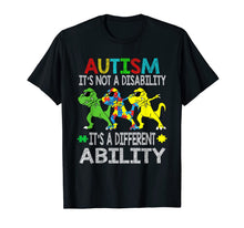 Load image into Gallery viewer, It's Not A Disability Ability Autism Dinosaur Dabbing Gift T-Shirt-52743