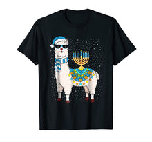 Load image into Gallery viewer, Menorah Hanukkah Llama T-Shirt Cute Alpaca Chanukah Gift-195473