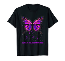 Load image into Gallery viewer, Domestic Violence Awareness Butterfly Costume Ribbon T-Shirt