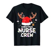 Load image into Gallery viewer, Christmas Nurse Crew Santa Hat Reindeer Merry Christmas gift T-Shirt