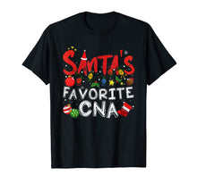 Load image into Gallery viewer, Santa's Favorite CNA Christmas Lights Xmas Gift T-Shirt
