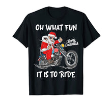 Load image into Gallery viewer, Biker Santa Motorcycle Fan Merry Christmas Xmas Holidays T-Shirt