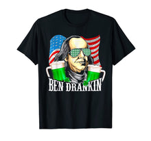 Load image into Gallery viewer, Ben Drankin Lover Drinking Green Beer St Patrick's Day Gift T-Shirt-255481