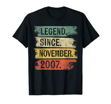 Load image into Gallery viewer, Legend Since November 2007 12 Year Old 12th Birthday Gifts T-Shirt
