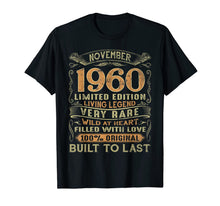 Load image into Gallery viewer, Vintage 59 Years Old November 1960 59th Birthday Gift Ideas T-Shirt