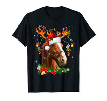 Load image into Gallery viewer, Horse Christmas Reindeer Lights Funny Horse Xmas Gift T-Shirt