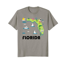 Load image into Gallery viewer, Florida State Home T-shirt Vintage Map Tourist Tee Shirt