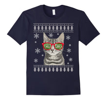 Load image into Gallery viewer, Cat Kitten Meowy Christmas Sunglasses Ugly Sweater T-Shirt