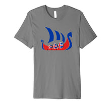 Load image into Gallery viewer, Iceland Viking Ship Shirt Icelandic Flag Dragon Boat Premium T-Shirt