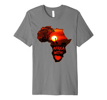 Load image into Gallery viewer, Africa T Shirt Map Of Africa Tee South African Sunset Safari