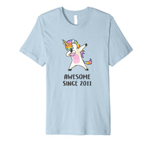 Load image into Gallery viewer, PREMIUM Unicorn Shirt Birthday 8 Years Awesome Since 2011