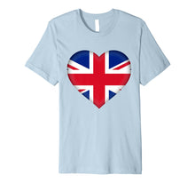 Load image into Gallery viewer, I Love United Kingdom UK T-Shirt | British Flag Heart Outfit