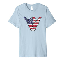 Load image into Gallery viewer, Shaka Hang Loose American Flag Premium T-Shirt