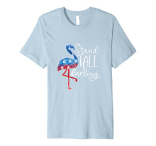 Load image into Gallery viewer, 4th Of July Flamingo Shirt Women Girls American Flag Gift
