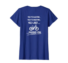 Load image into Gallery viewer, Funny E-Bike T-shirt Yes It's Electric