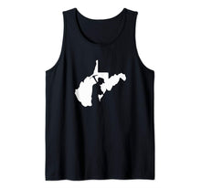 Load image into Gallery viewer, West Virginia Coal Miner Silhouette in the State Tank Top