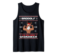 Load image into Gallery viewer, Brodolf The Red Nose Gainzdeer Gym Ugly Christmas Sweater Tank Top