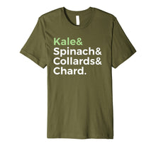 Load image into Gallery viewer, Kale Spinach Collards Chard Lovers Text T-Shirt