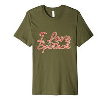 Load image into Gallery viewer, I Love Spinach Vegetable Lovers T-Shirt