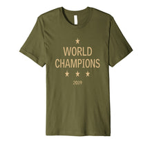 Load image into Gallery viewer, US women's soccer team win world champions four title 2019 Premium T-Shirt