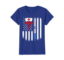 Load image into Gallery viewer, emergency room Nurse Shirt US Flag